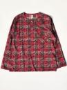 【 30% OFF】　Henley Neck Shirt (Batik Over Print)