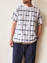 【TIME WILL TELL WORKS】 S/S IKAT CREW Tee