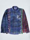 Flannel Shirt ⇒ 7 Cuts Wide Shirt (Tie Dye) "F"