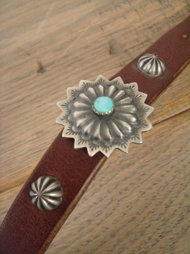 【40% OFF】　Flower Silver Leather Bracele