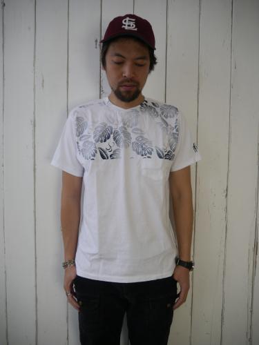 【 40% OFF】 Printed Cross Crew Neck T-Shirt (Leaf)