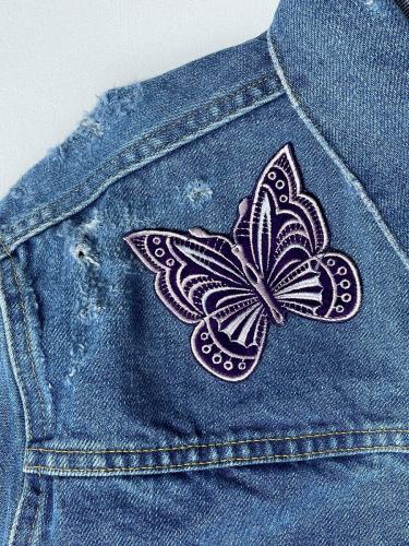 【 30% OFF】 Papillon Patches Jean Jacket