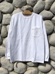 L/S Crew Pocket Tee (White)