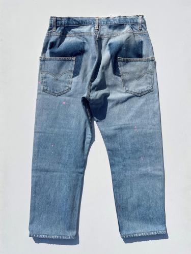 USA Levi's 501 Wide Tapered Pants (Blue)"L-1"