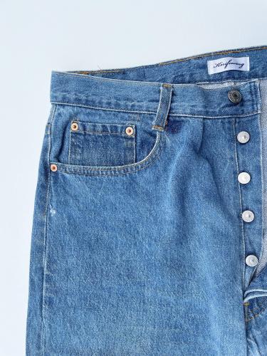 USA Levi's 501 Wide Tapered Pants (Blue)"L-5"