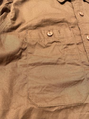 Work Shirt (Cotton Micro Sanded Twill) "Brown"