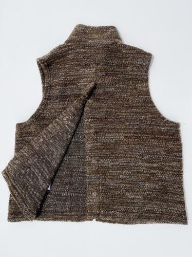 Higt Mock Knit Vest (Poly Wool Melange Knit)
