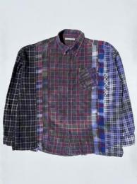 Flannel Shirt ⇒ 7 Cuts Wide Shirt (Tie Dye) "C"