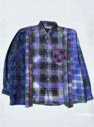 Flannel Shirt ⇒ 7 Cuts Wide Shirt (Tie Dye) "E"
