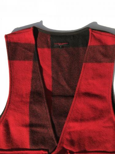 【40%OFF】 Fowl Vest (Big Plaid Wool Melton)