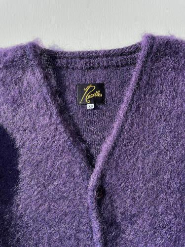 Mohair Cardigan (Solid) "Purple"