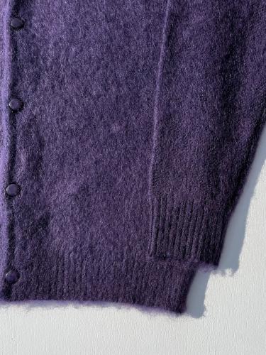 Mohair Cardigan (Solid) "Purple"