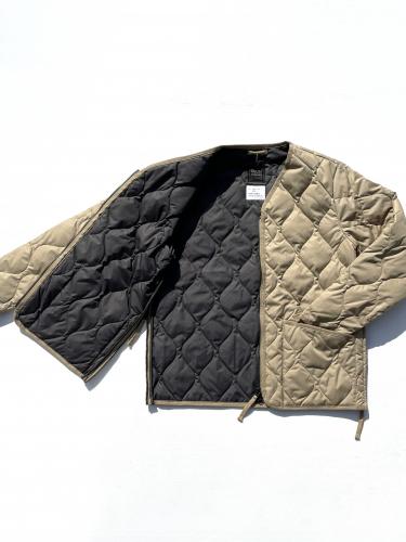 【TAION】 MILITARY W-ZIP V NECK DOWN JKT (Coyote)