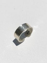Hammered Flat Open Ring (8mm)