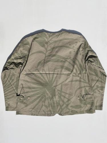 Cardigan Jacket (Leaf Print Cotton Poplin)