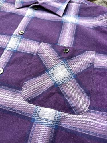 One-Up Shirt (Printed Flannel / Plaid) "Purple"