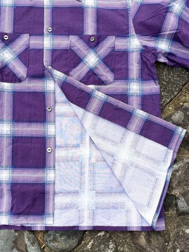 One-Up Shirt (Printed Flannel / Plaid) "Purple"