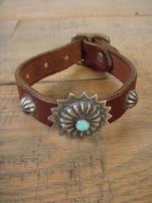 【40% OFF】　Flower Silver Leather Bracele