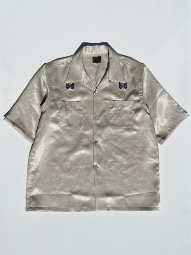 S/S Cowboy One-Up Shirt (Poly Slub Sateen) "Beige"