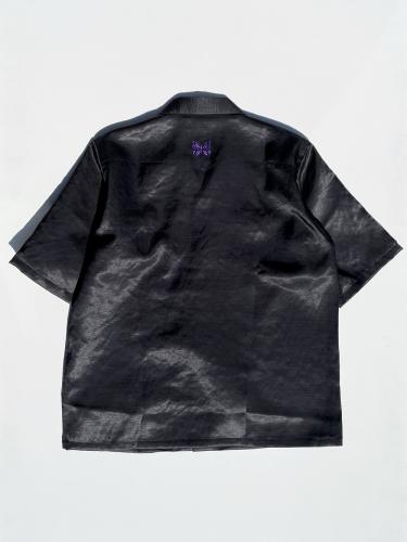 S/S Cowboy One-Up Shirt (Poly Slub Sateen) "Black"
