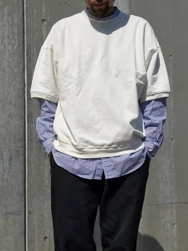 Natural/商品詳細 【monitaly】 French Terry Cropped S/S Sweat Shirt