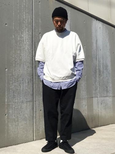 Natural/商品詳細 【monitaly】 French Terry Cropped S/S Sweat Shirt