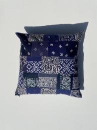 【KNIFEWING】 Vintage Bandana Cushion Cover (A)