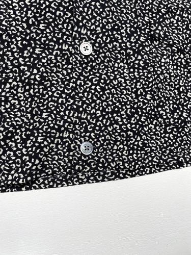 【TOWNCRAFT】 Rayon Beach Shit (Black Leopard)