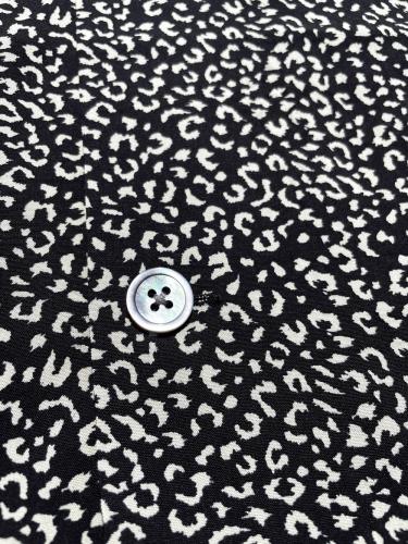 【TOWNCRAFT】 Rayon Beach Shit (Black Leopard)