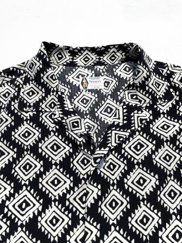 【TOWNCRAFT】 Rayon Beach Shit (Black Batik)