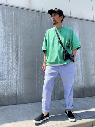 Natural/商品詳細 【monitaly】 French Terry Cropped S/S Sweat Shirt