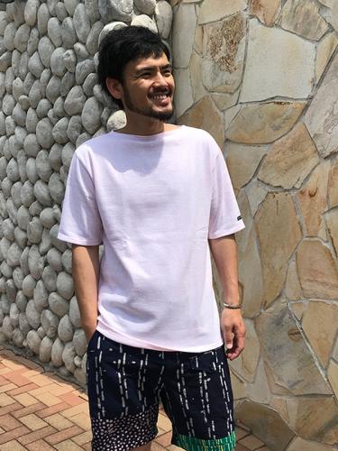 OUESSANT LIGHT SHORT SLEEVE　(杢ライトピンク)