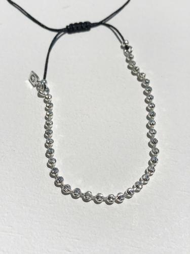 Facet Ball Chain Bracelet with Cord