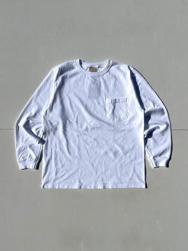 L/S Crew Pocket Tee (White)