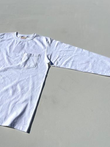 L/S Crew Pocket Tee (White)