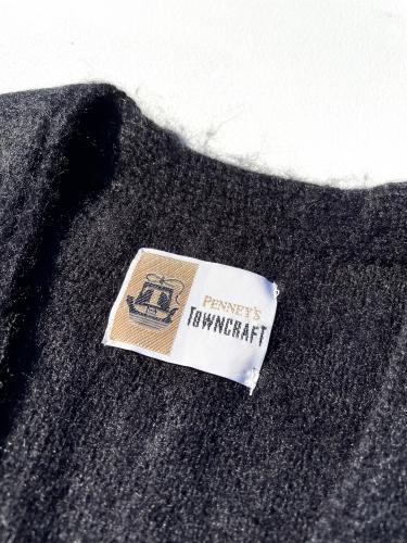 【TOWNCRAFT】 Shaggy Color Cardigan "Black"