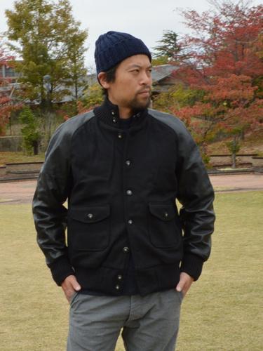 Natural/商品詳細 【30% OFF】 SKOOKUM/Stand Collar Stadium Jacket