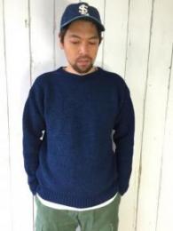 【Le Tricot De La Mer】 Indigo Honey Comb Crue