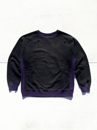 2-Tone Crew Neck Sweat Shirt (Cotton French Terry)