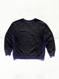 2-Tone Crew Neck Sweat Shirt (Cotton French Terry)