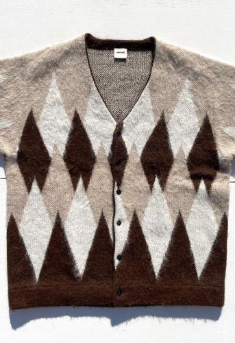 【UNDYED】　ALPACA JQD BRASH CARDIGAN (Argyle)