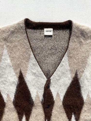 【UNDYED】　ALPACA JQD BRASH CARDIGAN (Argyle)