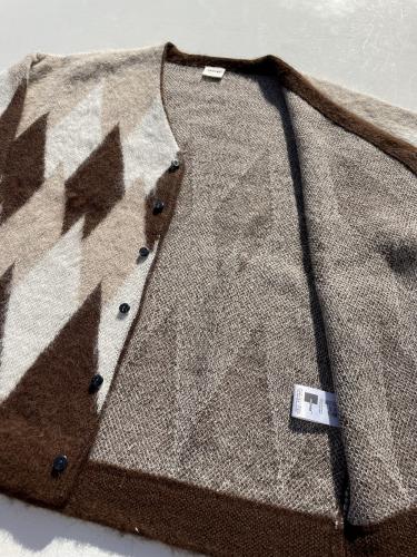 【UNDYED】　ALPACA JQD BRASH CARDIGAN (Argyle)