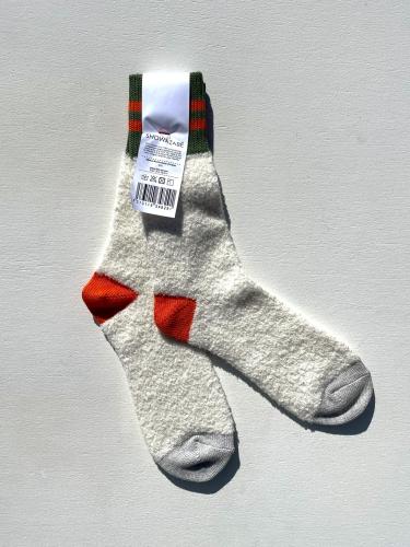 【SHOWATABÉ】 Alpaca Boucle Socks (Stripes)