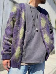 Mohair Cardigan (Argyle)