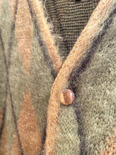 Mohair Cardigan (Argyle)